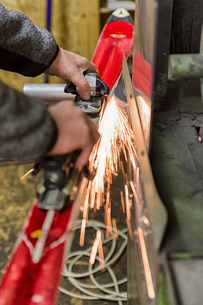 istock Person grinding skis 637327492