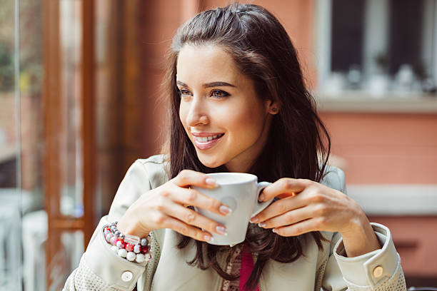 istock Businesswoman at coffee break 637329500