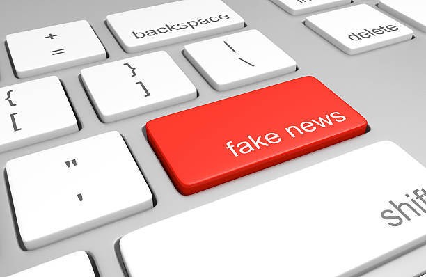 istock Computer key for accessing fake news websites that publish hoaxes 637331664