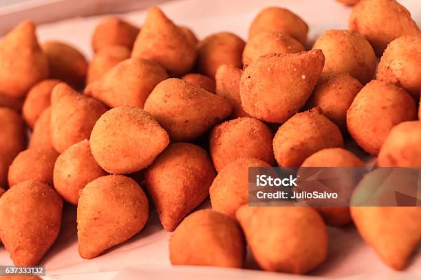 Brazilian Food Coxinha Stock Photo - Download Image Now - Savory Food, Coxinha, Party - Social Event