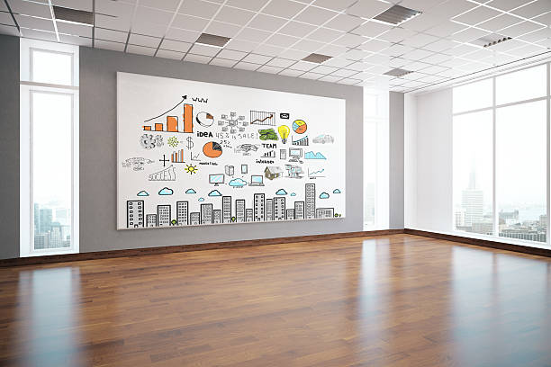 istock Interior with business sketch 637333180