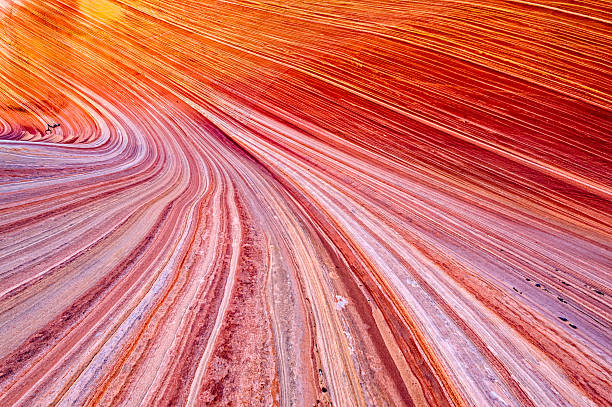 Wave Coyote Buttes The Wave Coyote Buttes.  Red sandstone fin formation in desert southwest USA.  Converted from 14 bit raw file and edited in ProPhoto color space. the wave arizona stock pictures, royalty-free photos & images