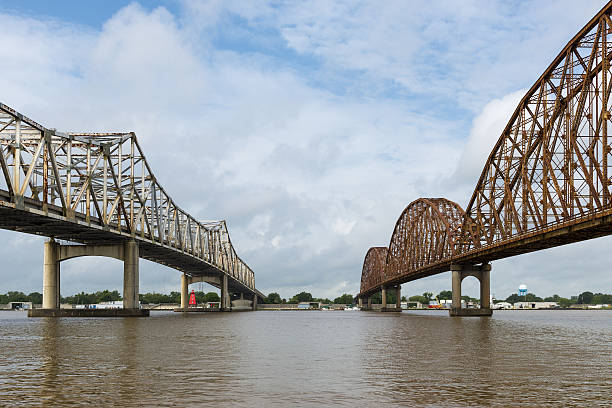 istock Two bridges in Morgan City, Louisiana 637337862