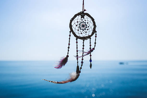 istock Dream catcher on the sea background 637340016