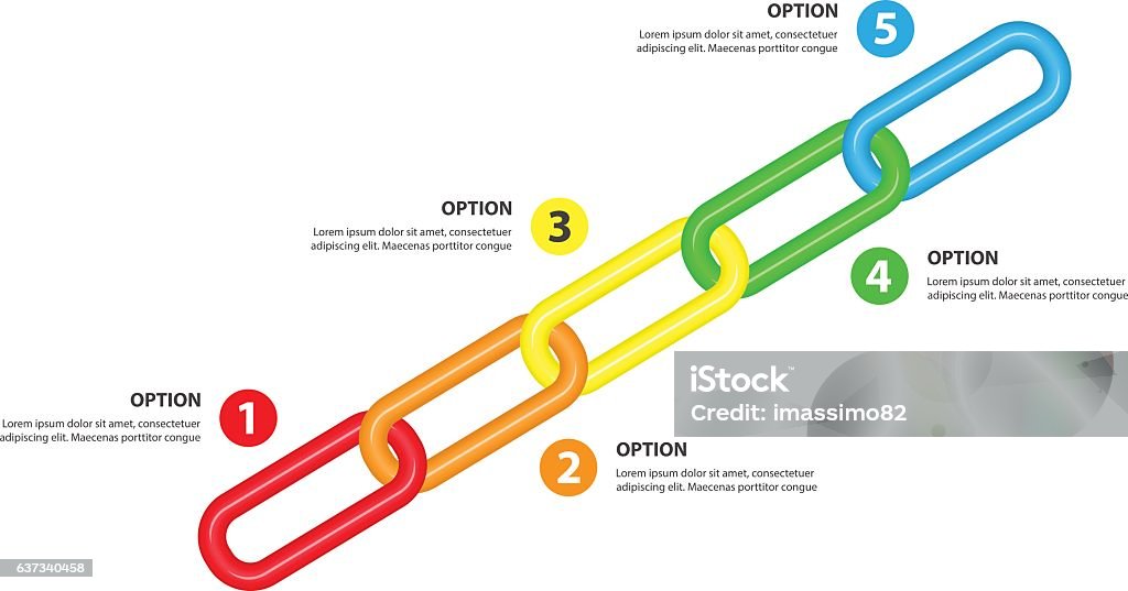 Chain Timeline. Visual Chain Timeline Stock Illustration - Download Image Now - Futuristic ...