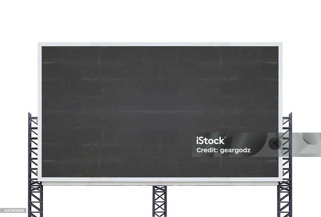 sign board large sign board isolated on a white background Scoreboard Stock Photo