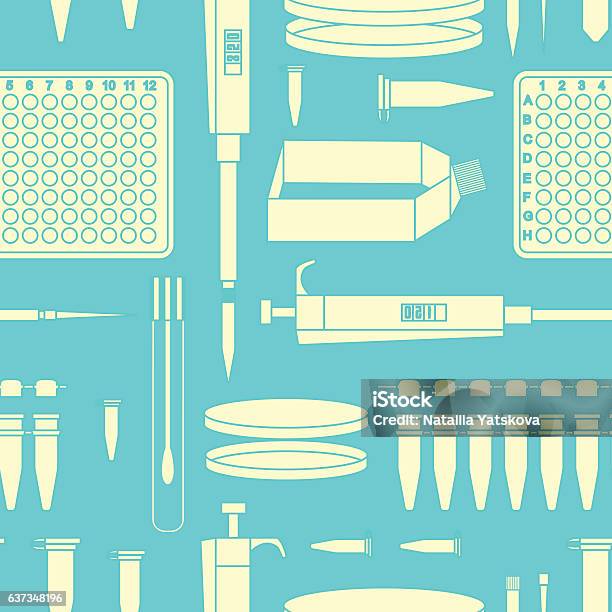 Pcr Lab Equipment Seamless Pattern Stock Illustration - Download Image ...