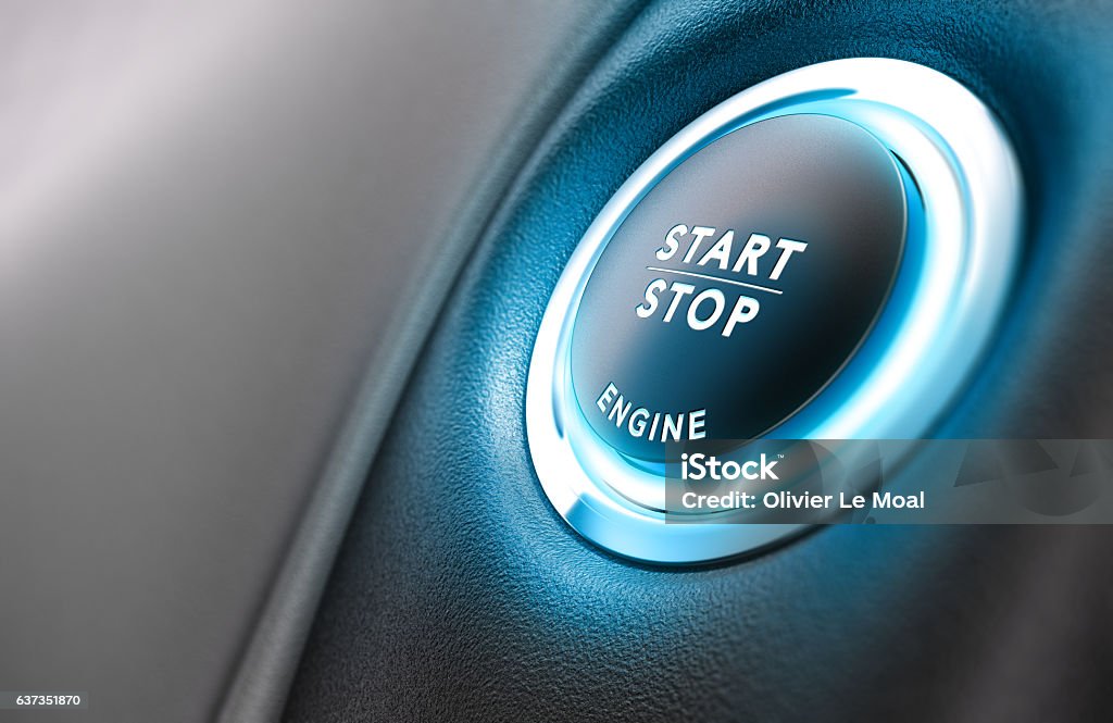 Car Stop Start System - Lizenzfrei Auto Stock-Foto