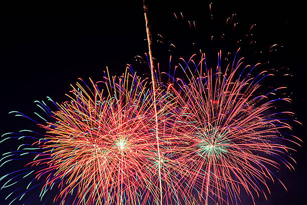 istock Fireworks celebration in the city 637353768