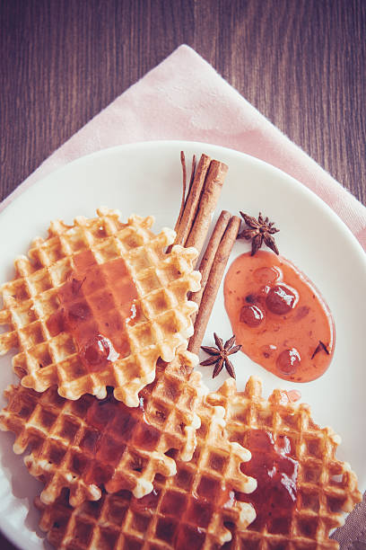 istock homemade vinnese waffles on plate 637354016