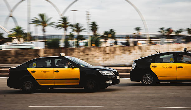 TAXI BARCELONA, BLACK AND YELLOW