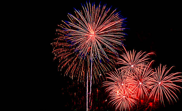 istock Fireworks celebration in the city 637354488