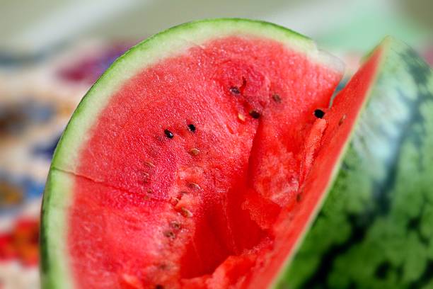istock Fresh ripe sliced watermelon. 637356654