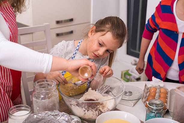 istock Girls making muffins 637358278