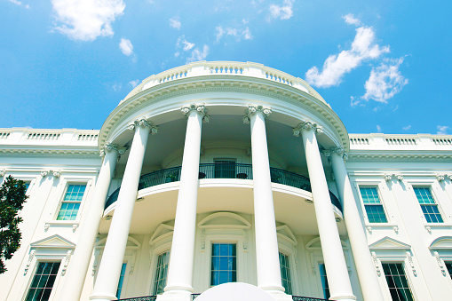Beautiful back of White House up close. 