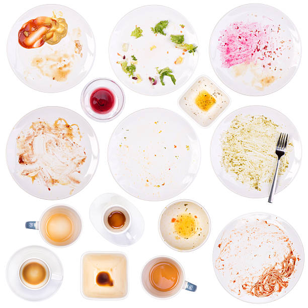 istock Dirty plates and cups after a meal 637361700