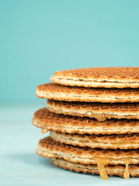 istock Stroopwafels or caramel Dutch Waffles 637364854