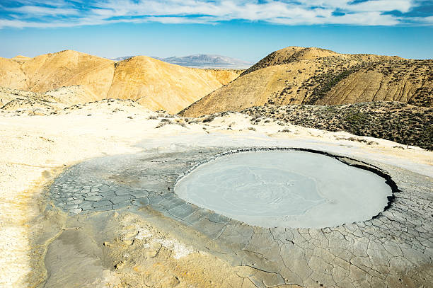 istock Crater of mud volcano 637370408