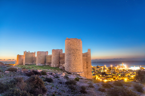 Muralla medieval de la Alcazaba en la colina, Almería photo