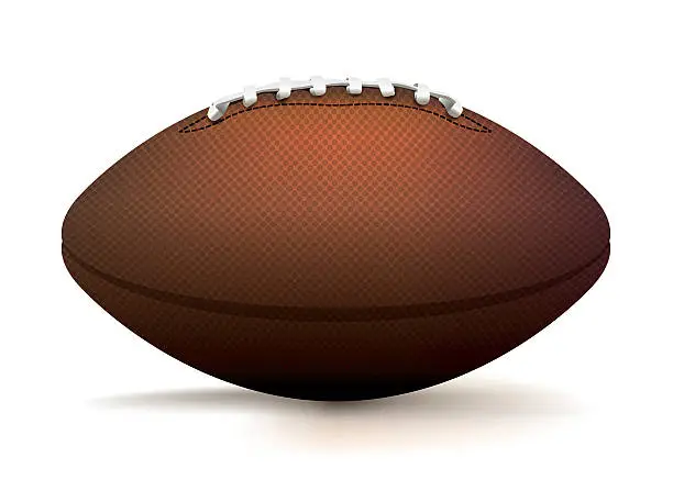 Vector illustration of American Football Ball Isolated on White Illustration