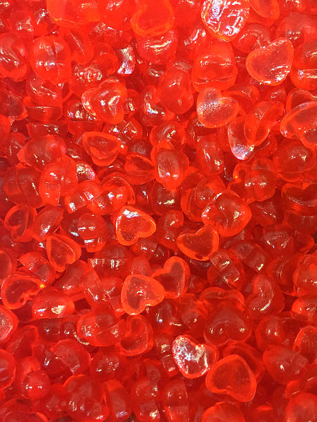 istock Red Heart shape Jelly Candy snack group sweets  valentines day 637376044