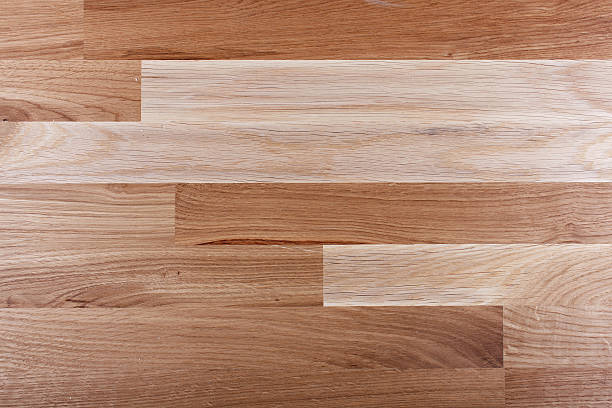 istock Wood desk background - natural floor 637377964