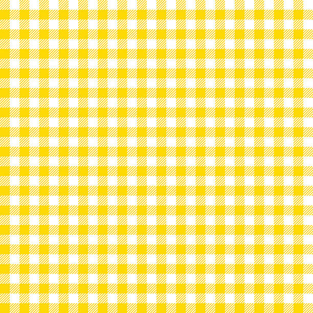 Orange Checkered Tablecloths Patterns Stock Illustration - Download Image  Now - Yellow, Plaid, Checked Pattern - iStock