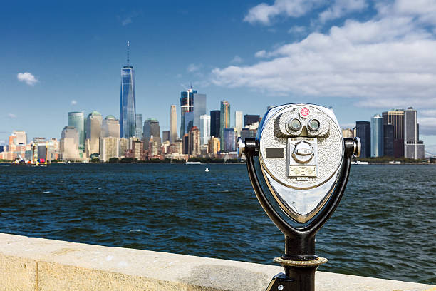 istock The New York City Downtown with the Binocular 637381436