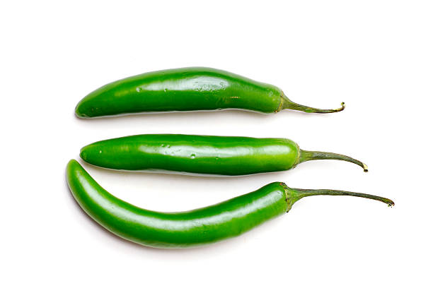 istock Vegetables - Hot Green Peppers Isolated on White 637381718