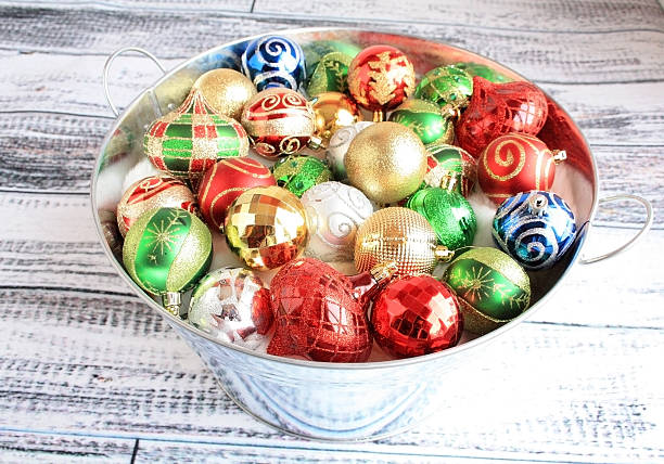 istock Bucket of Christmas Balls 637384786