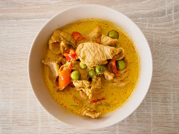 Photo of Close up Thai food Panaeng Curry with Pork