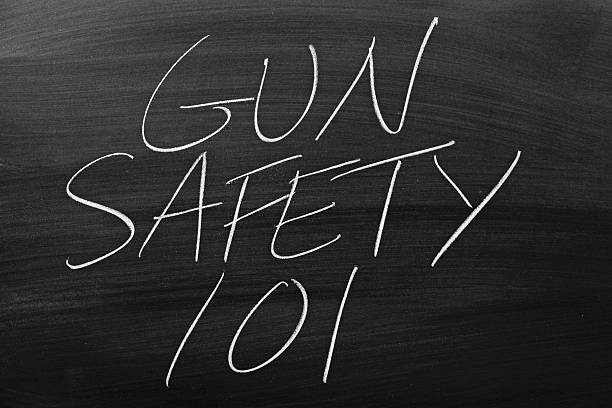 istock Gun Safety 101 On A Blackboard 637390762
