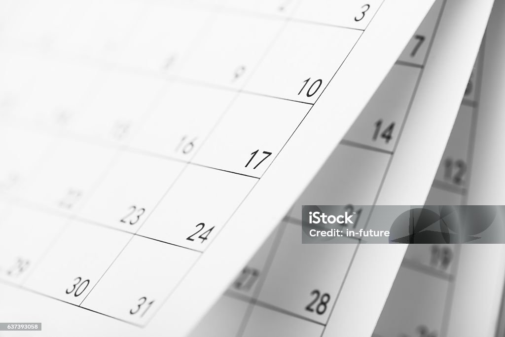 Daily plans Calendar Stock Photo
