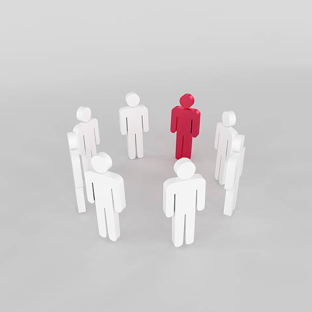 istock 3d rendering of human sign for team leader concept 637394492