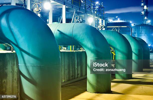 Oil Refinery Pipeline Stock Photo - Download Image Now - Natural Gas, Industry, Crude Oil