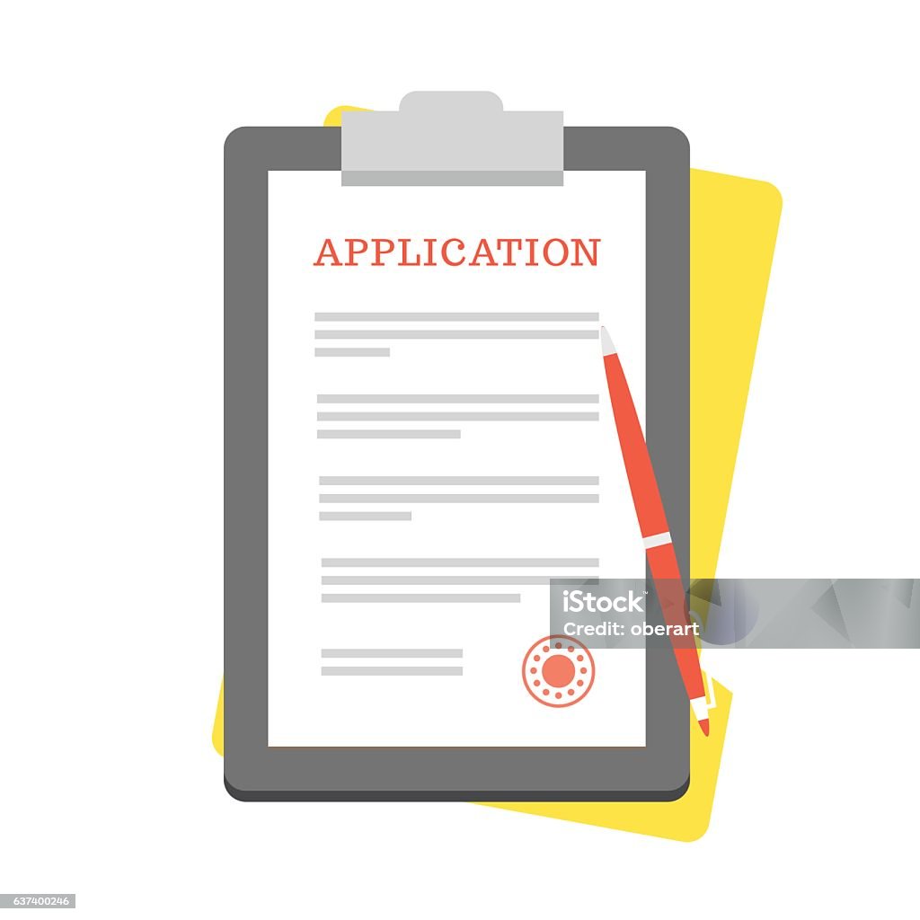 Application Form Graphix Vector Application Form Stock Illustration - Download Image Now ...