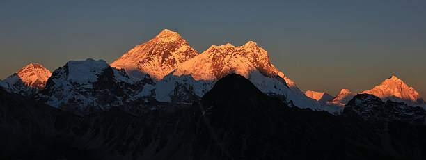 istock Golden sunset in the Himalayas, mount Everest 637403310