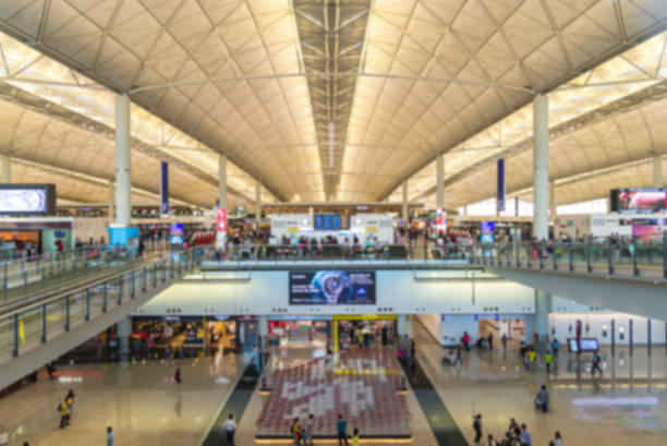 istock HongKong International Airport,effect blur background 637404808