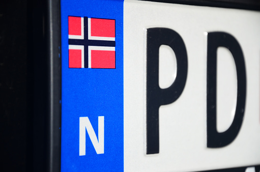 The registration plates of cars in Norway