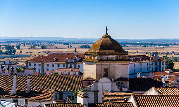 Cathedral of Evora in the Alentejo region of Portugal stock photo