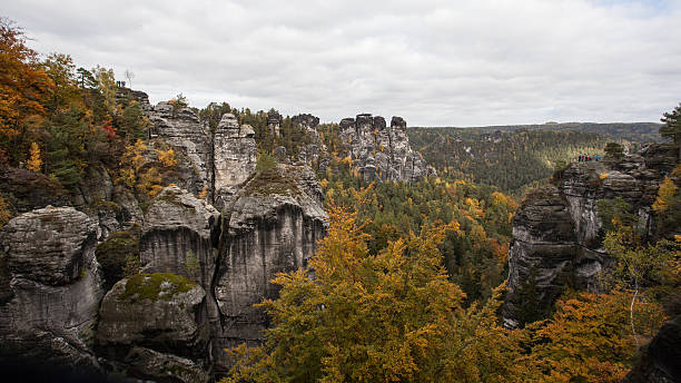 istock Autumn in german Mountains and Forests - Saxon Switzerland 637409600