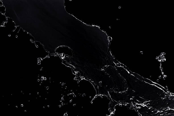 istock blue water splash isolated on black background 637422298