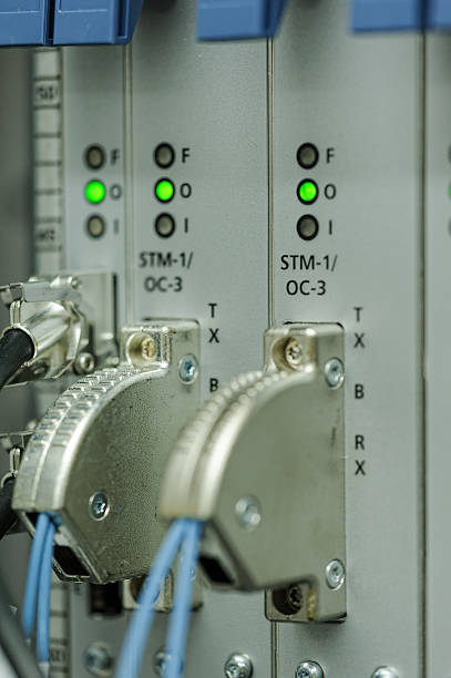 istock Working equipment in mobile switching center 637429338