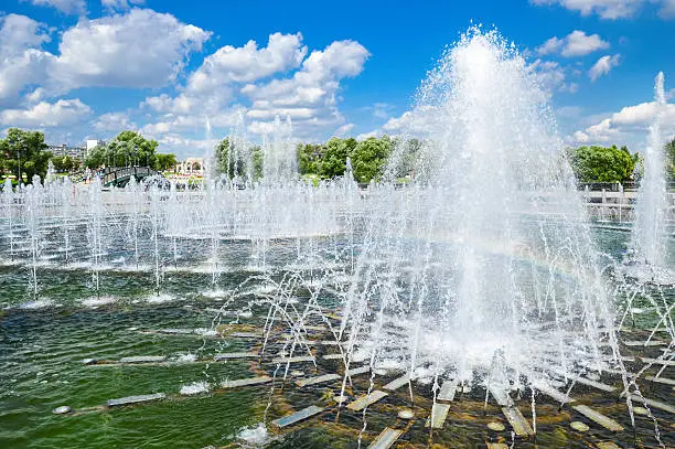 Main fountain in park Tsaritsyno, Moscow