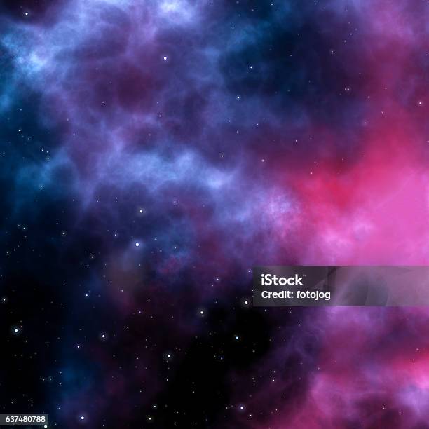 Nebula And Stars Stock Photo - Download Image Now - Outer Space, Copy Space, Galaxy