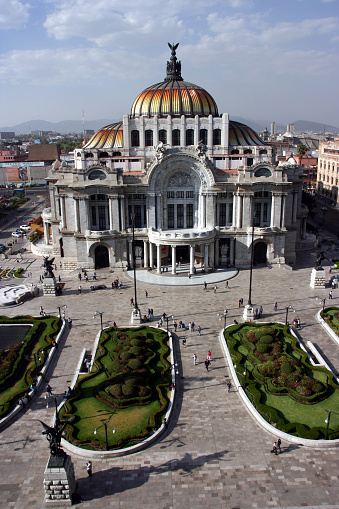Palacio de Bellas Artes (Spanish for Palace of Fine Arts) as seen from above, Ciudad de Mexico, Mexico