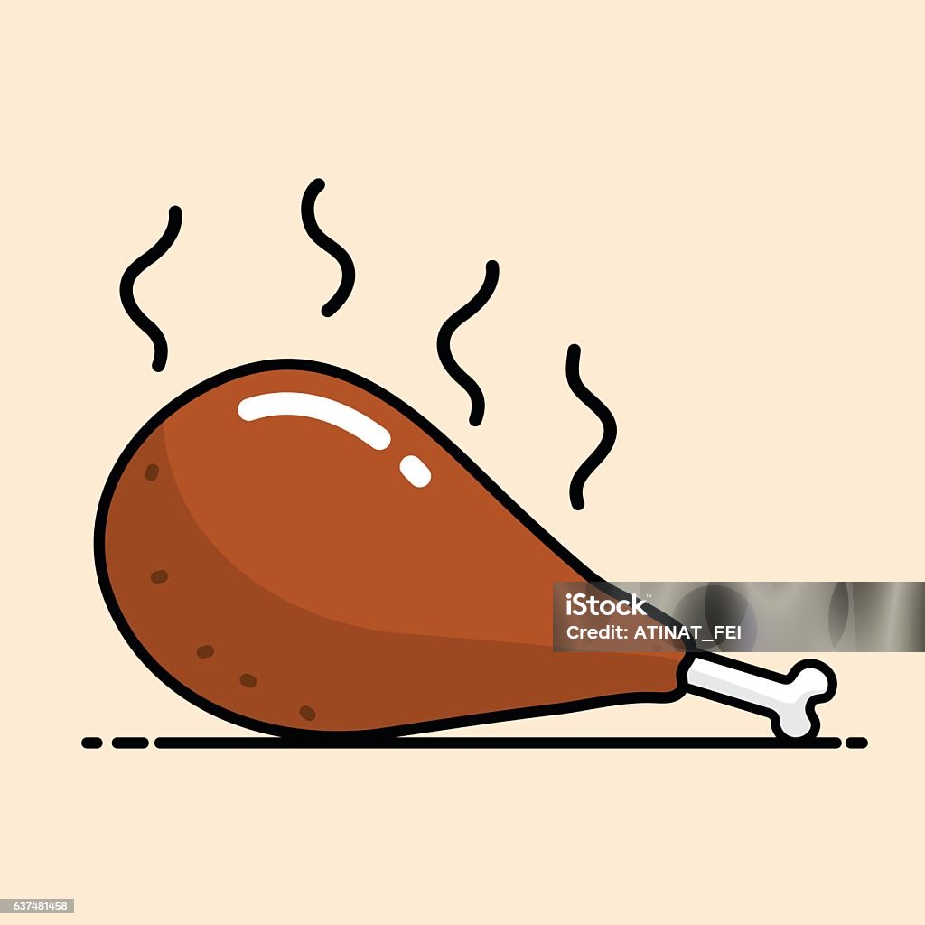 Animasi Pilon Conception De Dessin Animé Vectoriel De Pilon De Poulet Vecteurs libres ...