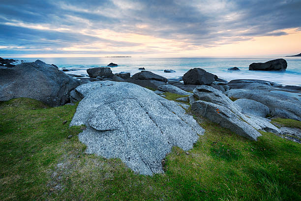 Lofoten is an archipelago and a traditional district in the county of Nordland, Norway. Lofoten is known for a distinctive scenery with dramatic mountains and peaks, open sea and sheltered bays, beaches and untouched lands.