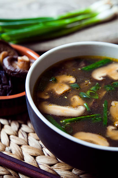 istock Shiitake mushrooms asian  soup. 637491854
