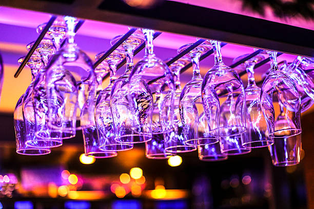 istock Wineglasses in a bar 637492198